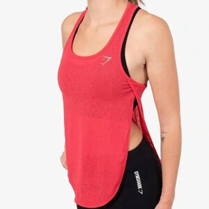 Gymshark Red Sleeveless Cut Out Tank Top
